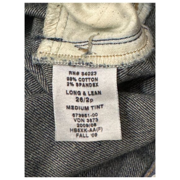 GAP #573951 Long & Lean Medium Tint Jeans Size 2 Petite EUC - Picture 4 of 4